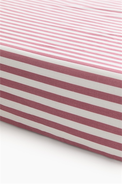 Полосатая хлопковая простыня для детской кроватки 1281211004