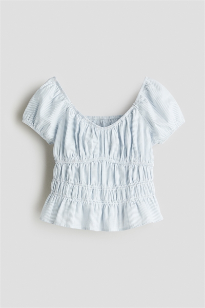 Хлопковая блузка с резинкой 1290419003