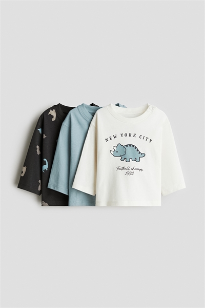 Хлопковые футболки в упаковке по 3 штуки 1306341001