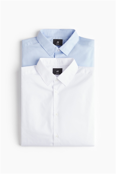 Рубашка Slim Fit с легкой глажкой в 2 комплекта 1307835002