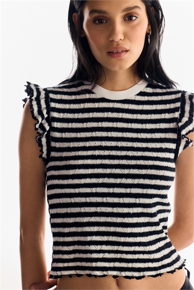 Топ с рукавами с воланами 1308436001