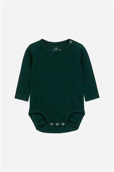 Ребристый боди с длинными рукавами 1146851019