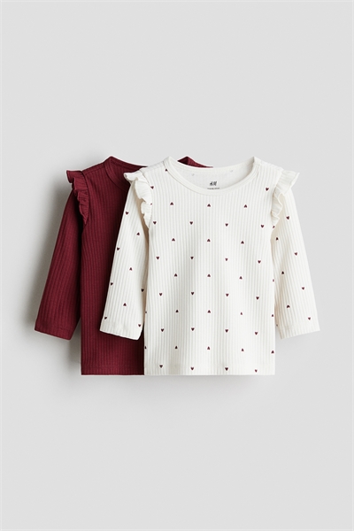 Топы из ребристого трикотажа в упаковке по 2 штуки 1226984009