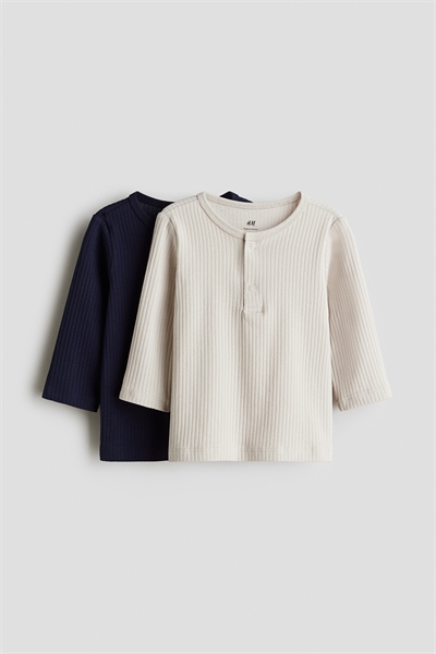 Топы из ребристого трикотажа в упаковке по 2 штуки 1226984011