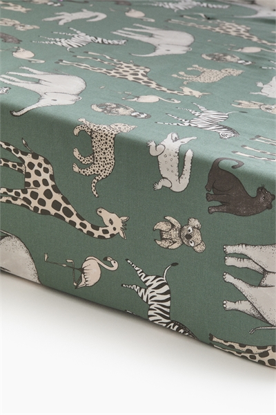 Простыня на резинке из хлопка с принтом 1028613033