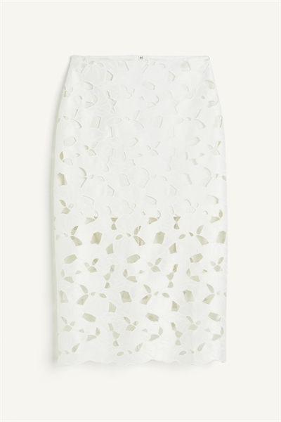 Юбка из атласа с бродери англез 1232200001