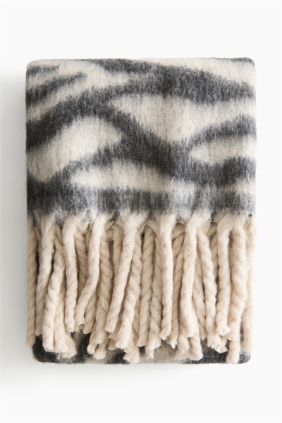 Узорчатый плед из шерстяной смеси 1239323032