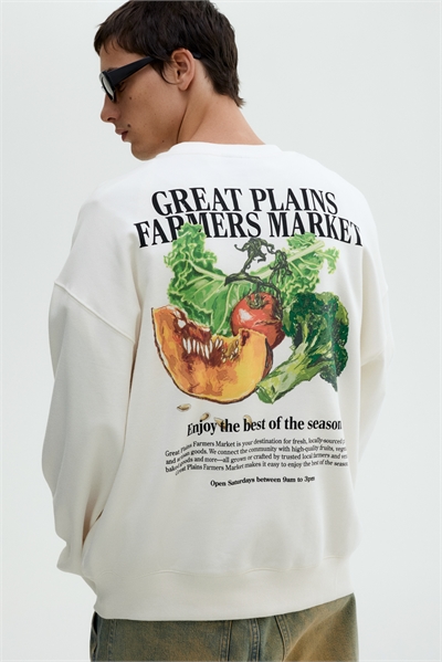 Толстовка с принтом в стиле оверсайз 1048152057