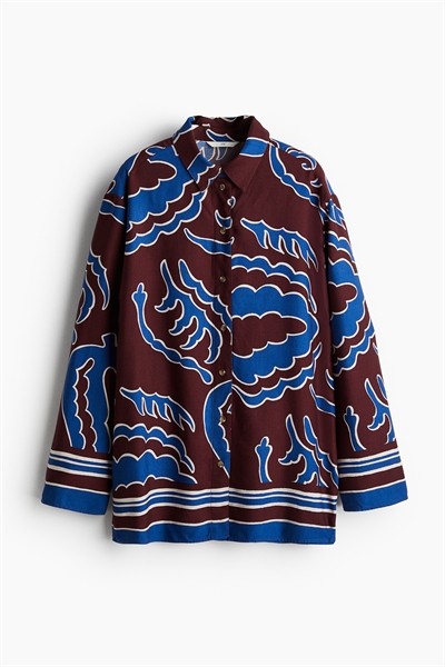 Рубашка из саржи с узором 1239875001