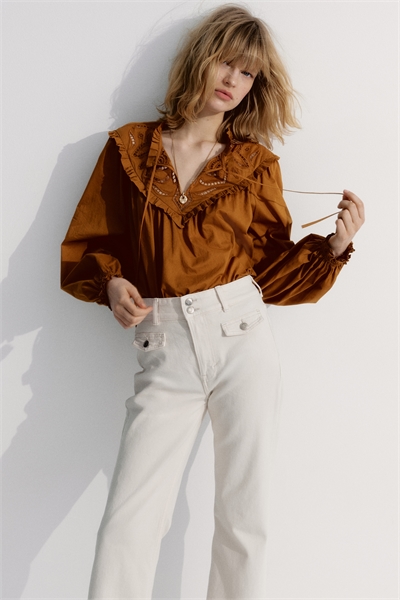 Блузка с деталью Broderie anglaise 1305068002