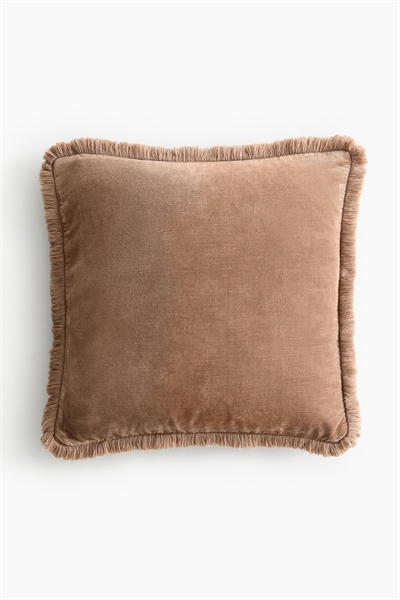 Бархатный чехол для подушки с бахромой 1232665005
