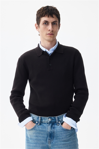 Рубашка-поло Slim Fit Rib-knit 1288143002