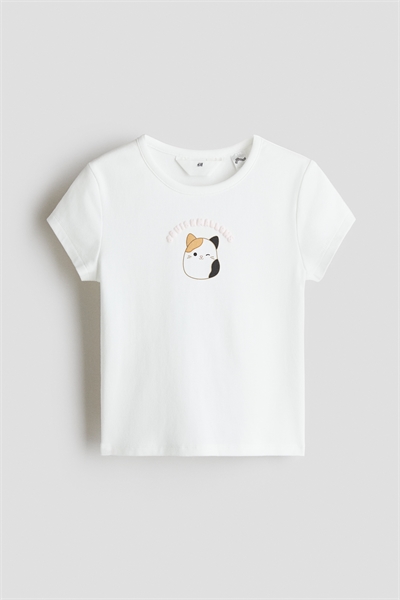 Хлопковый топ с принтом-мотивом 1292023008