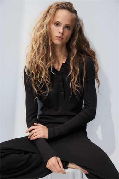 Рубашка-поло из ребристого трикотажа 1294494001