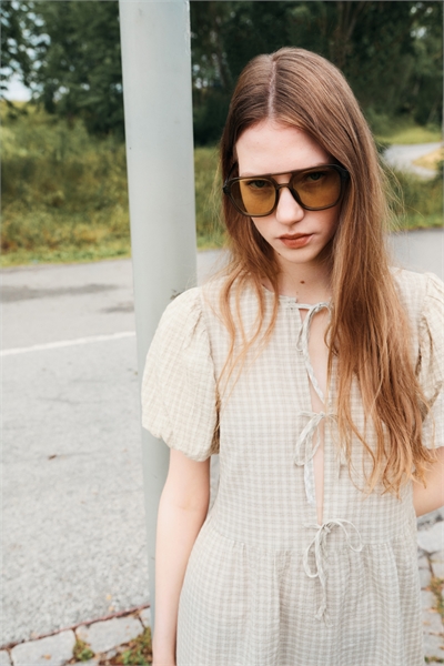 Хлопковое платье с завязками 1295719001