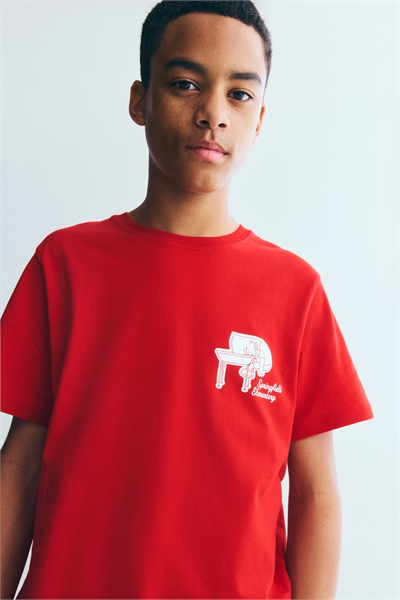 Футболка из хлопка с принтом 1296336009