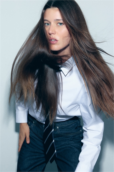 Хлопковая рубашка оверсайз 1297010001