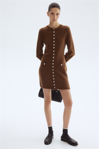Трикотажное платье на пуговицах 1302386001