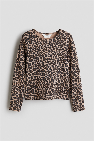 Топ из хлопкового джерси с длинными рукавами 1305698002