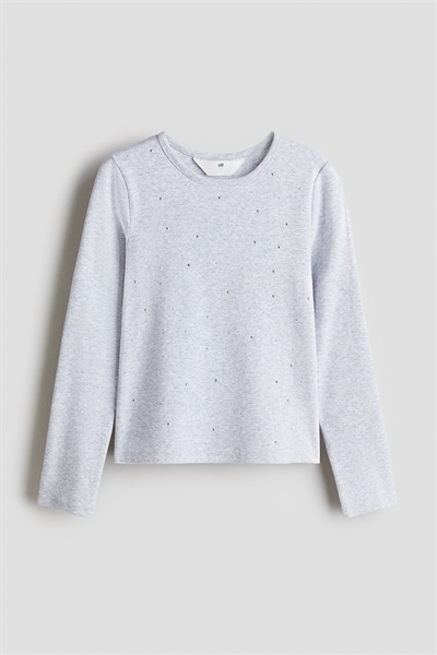 Топ из хлопкового джерси с длинными рукавами 1305698003