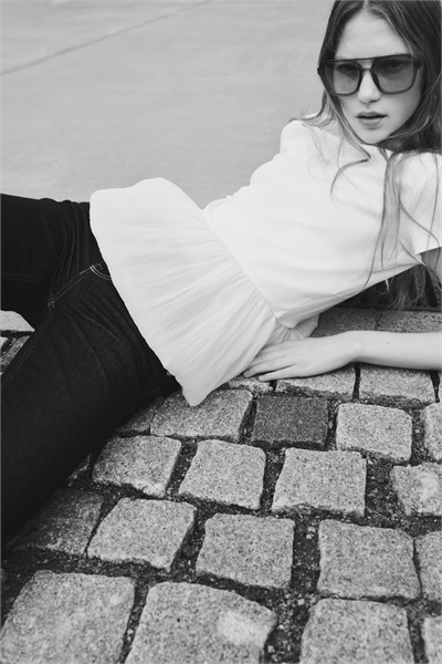 Топ с пузырчатым подолом 1308418001