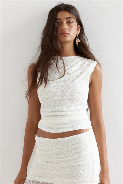 Топ из кружевного джерси с драпировкой 1310027001