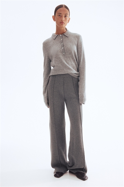 Трикотажные брюки со складками спереди 1314216001