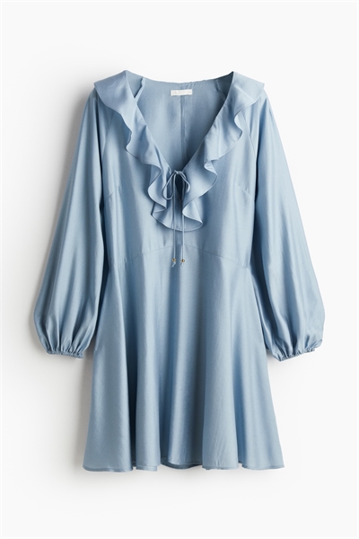 Платье с отделкой воланами 1255973002