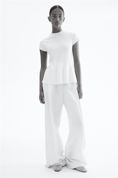 Топ с пеплумом из тонкого трикотажа 1299489002