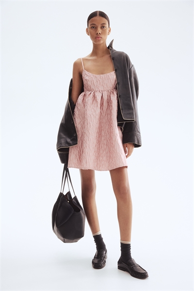 Платье на бретельках из жаккардового плетения 1304660001