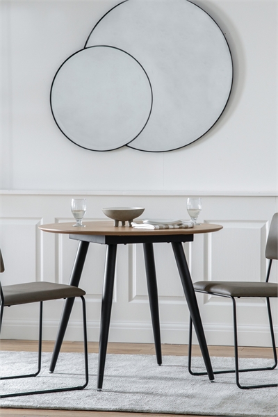 Круглый обеденный стол из шпона дерева 1312728002