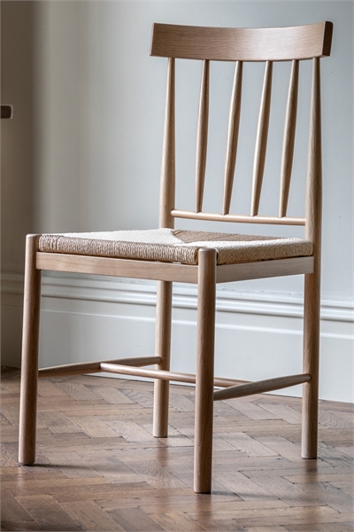 Комплект из 2 деревянных обеденных стульев с веревкой 1312785001