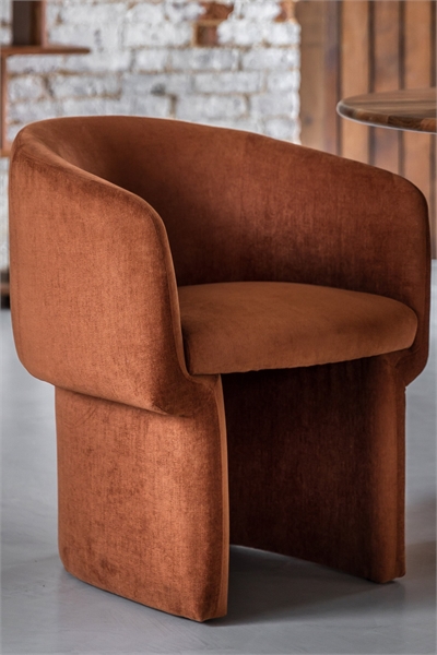 Изогнутый мягкий обеденный стул 1312788002