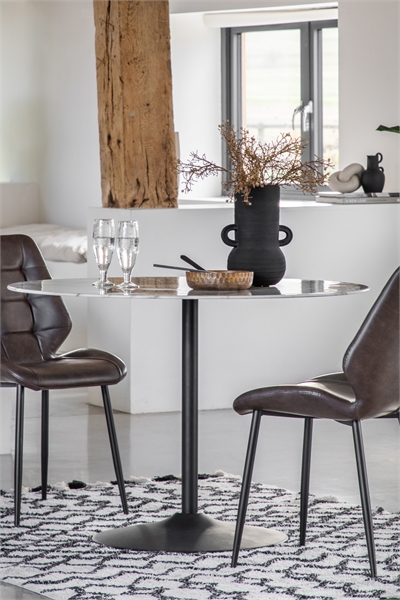 Стеклянный обеденный стол с эффектом мрамора 1312793001