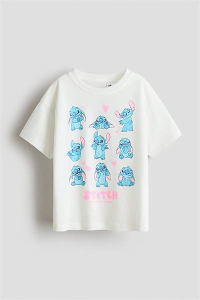 Хлопковая футболка с принтом и мотивами 1314334002