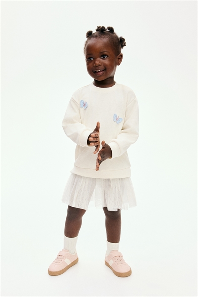 Платье-толстовка с юбкой из тюля 1294054009