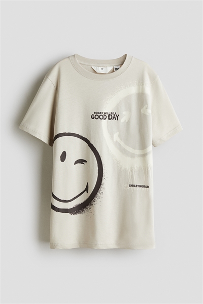 Футболка из хлопка с принтом 1296336044