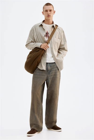 Рубашка из поплина свободного покроя 1289798001