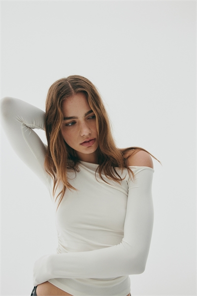 Драпированный топ на одно плечо 1292712002