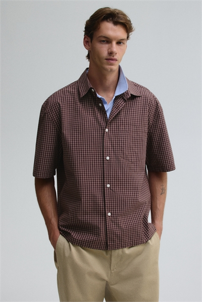 Рубашка Relaxed Fit с короткими рукавами артикул 1295322003