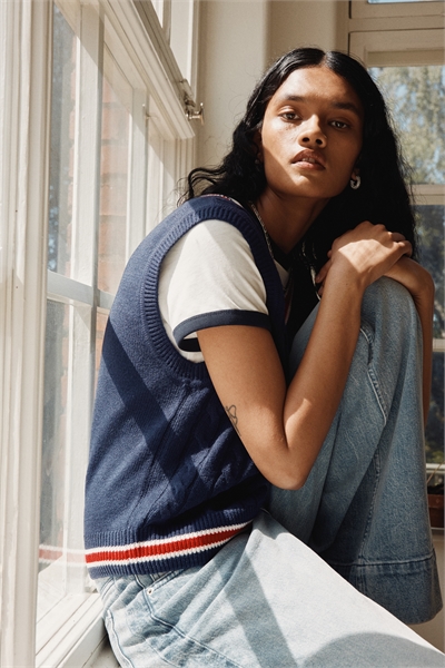 Жилет трикотажный с узором 1297859001