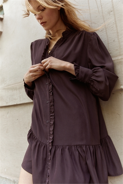 Платье-рубашка с оборками 1309903002