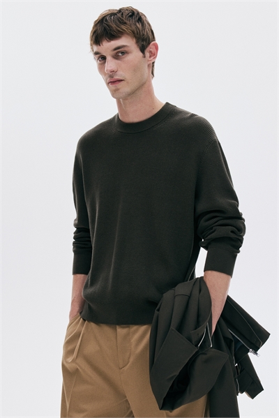 Джемпер с ребристой вязкой Regular Fit 1286505004