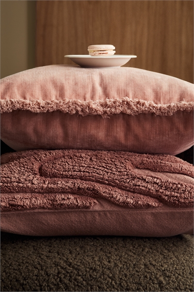 Бархатный чехол для подушки с бахромой 1232665007