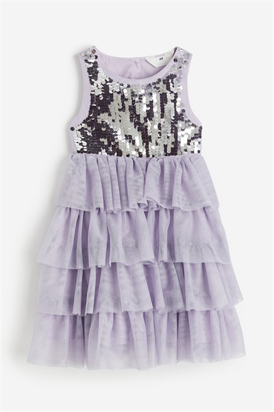 Платье из тюля с блестками 1022080012