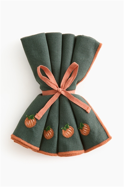 Набор из 4 салфеток с вышивкой 1197530014