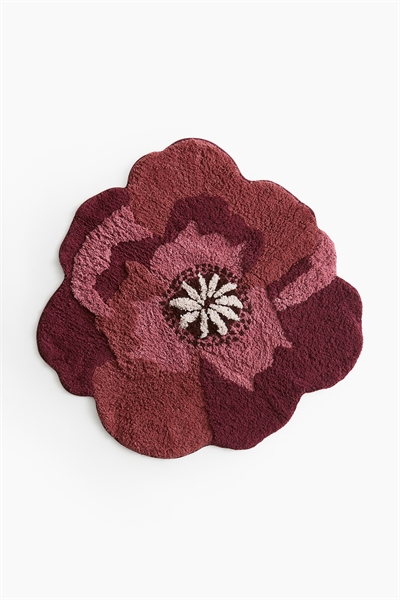 Ворсистый коврик для ванной в форме цветка 1237493003