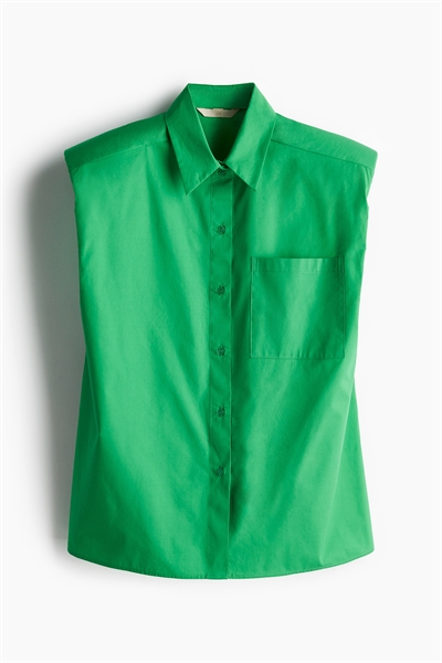 Блузка без рукавов с подплечниками 1251150002