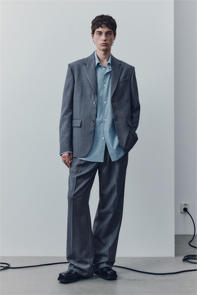 Однобортный пиджак из шерстяной смеси 1283219001