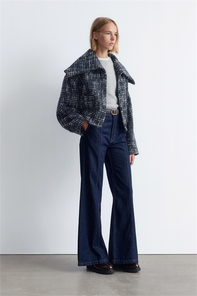 Обрезанный шерстяной жакет 1285448001